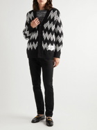 Missoni - Logo-Appliquéd Crochet-Knit Wool Cardigan - Black