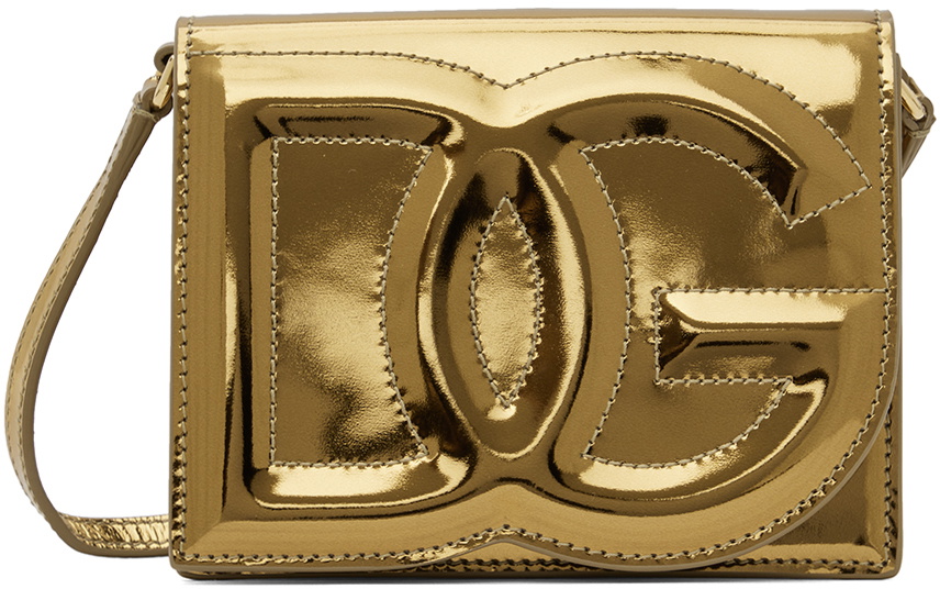 Dolce & Gabbana Gold Small DG Logo Bag Dolce & Gabbana
