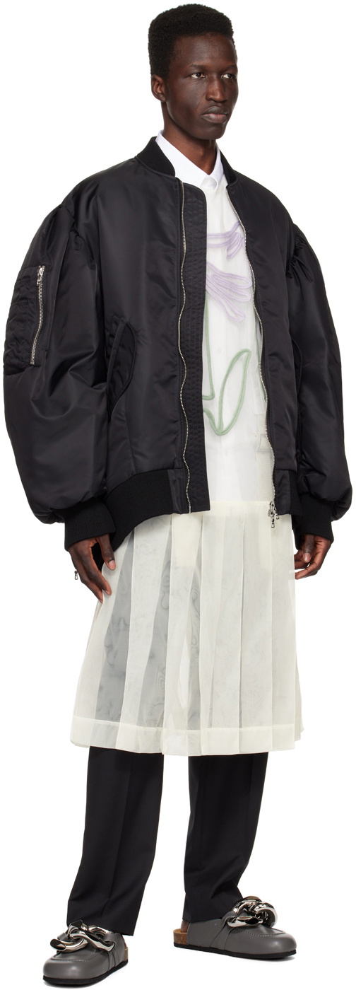 Simone Rocha Lightweight Belt Bomber Jacket in Black main image 0