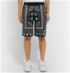 Versace - Printed Tech-Jersey Shorts - Black