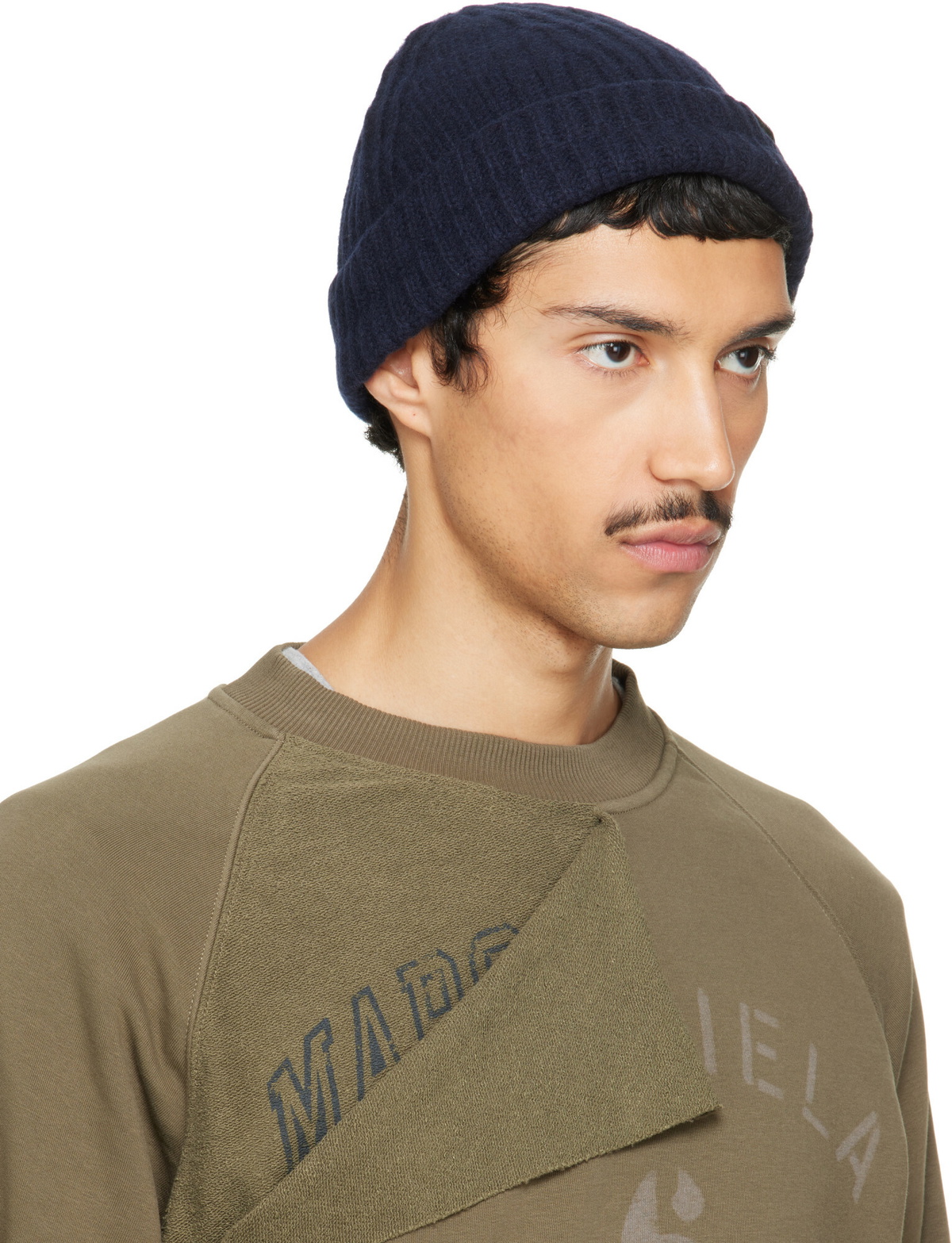 MM6 Maison Margiela Navy Knit Beanie