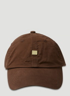 Face Patch Baseball Cap in Brown