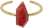 Isabel Marant Gold & Orange Large Stone Bracelet