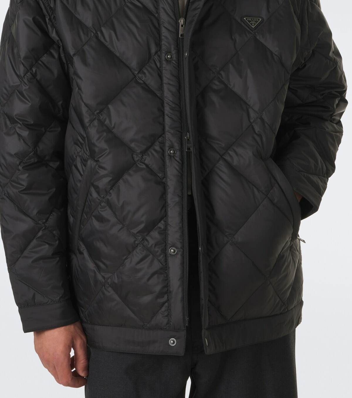 Prada Logo quilted down jacket