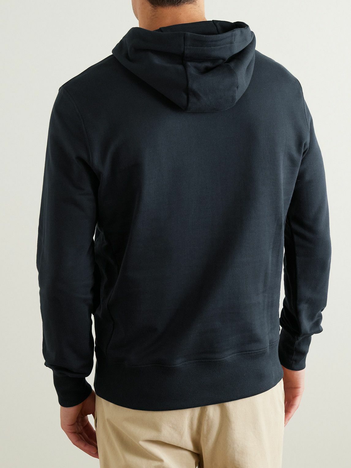 Rapha - Slim-Fit Logo-Embroidered Cotton-Jersey Hoodie - Black Rapha