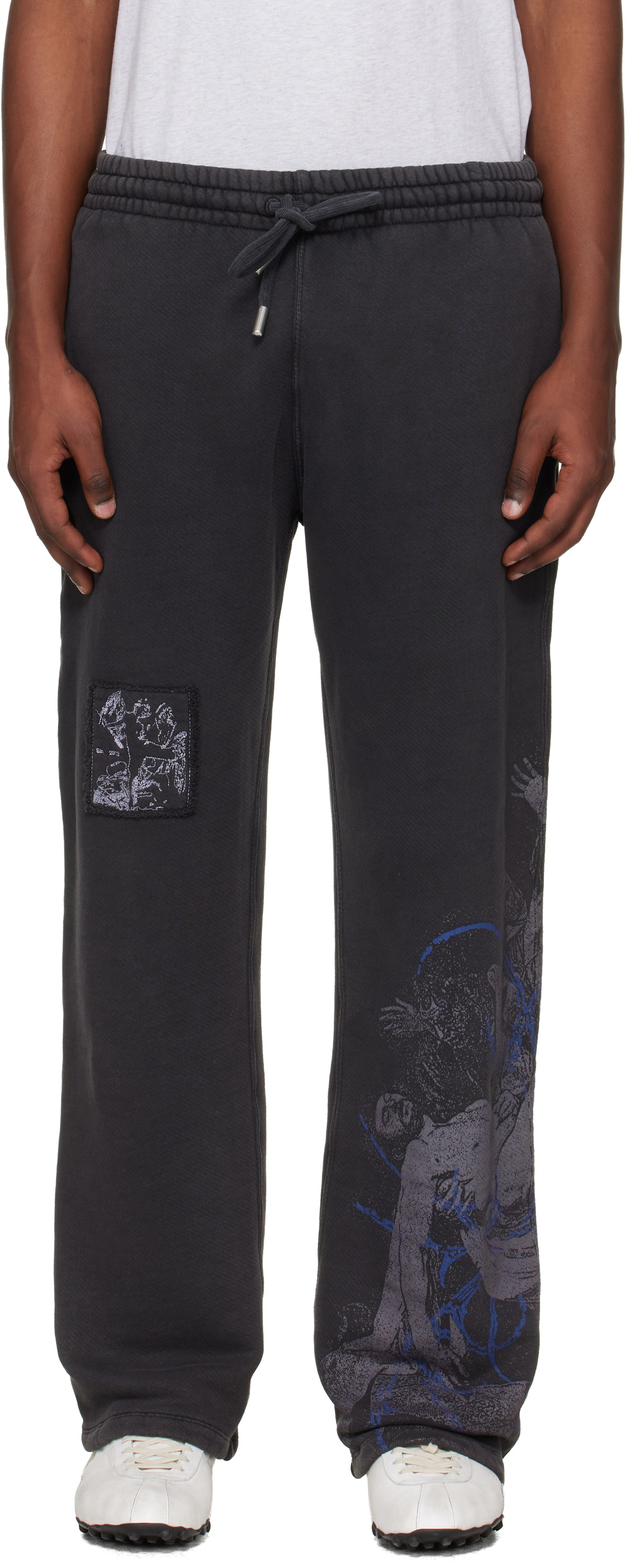 Off-White Black Faded Painting Sweatpants