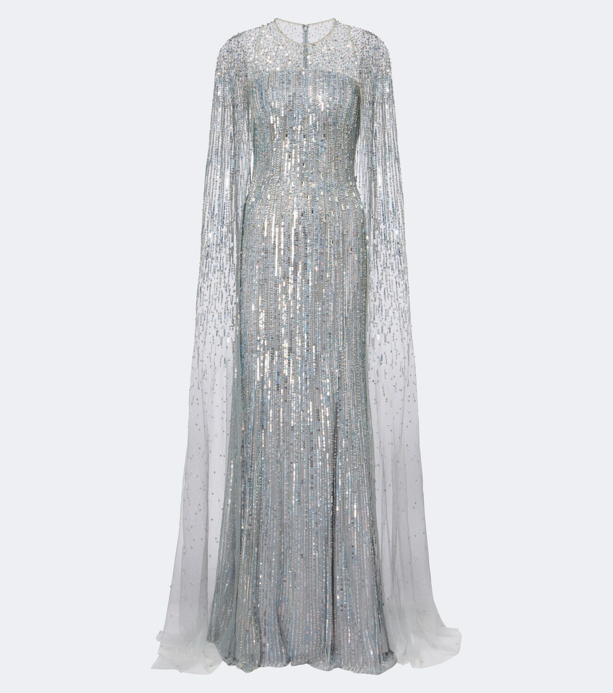 Jenny Packham Cosmic Dust embellished caped gown