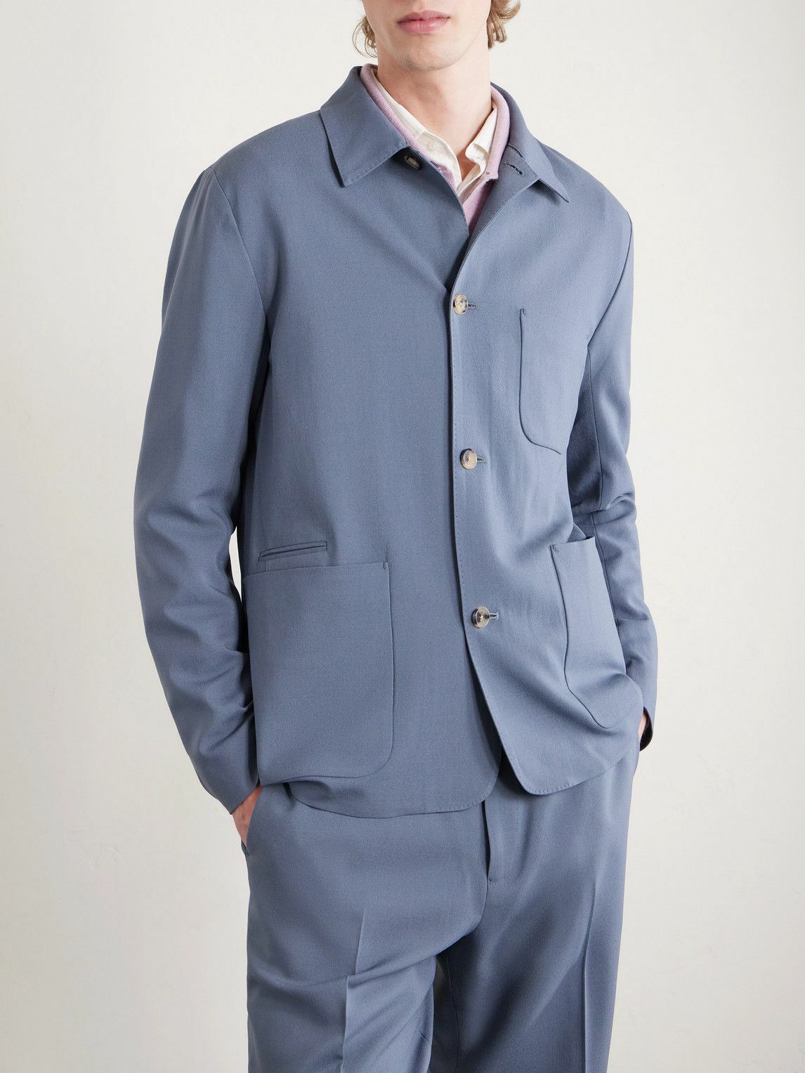Paul Smith - Grain de Poudre Wool Jacket - Blue