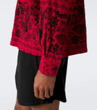 Bode Beaded Kerchief printed cotton flannel shirt