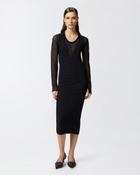 Pinko Lightweight Cotton Midi Dress Limo Black