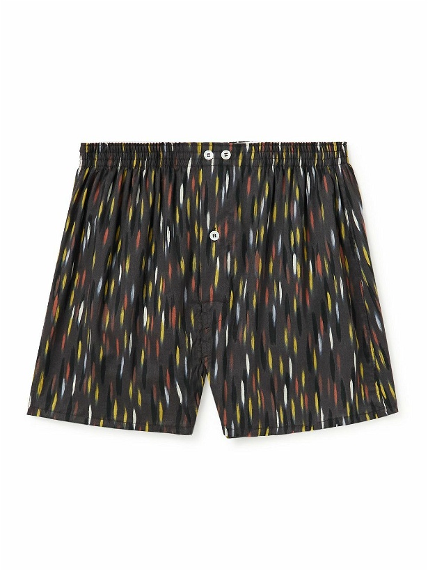Photo: Anonymous ism - Printed Cotton-Blend Boxer Shorts - Gray