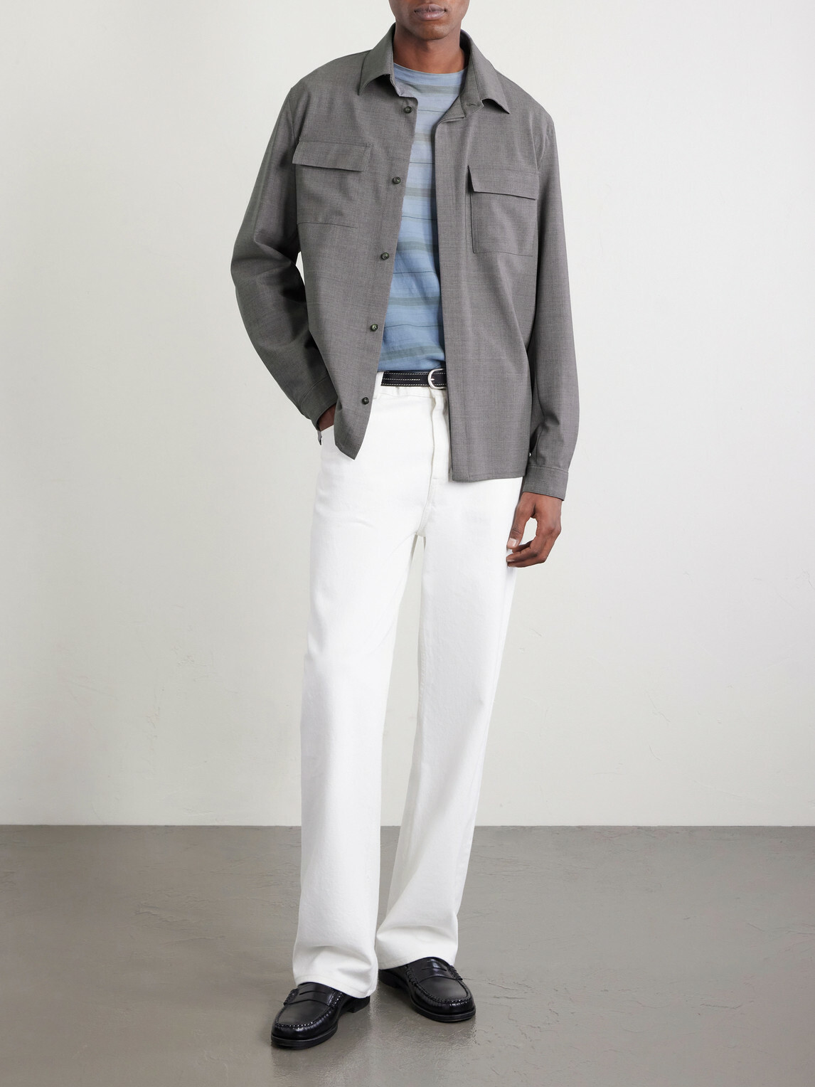 Herno - Wool-Blend Overshirt - Gray
