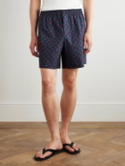 Valentino Garavani - Straight-Leg Printed Cotton-Poplin Bermuda Shorts - Blue