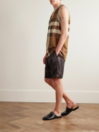 Burberry - Checked Mesh Tank Top - Brown