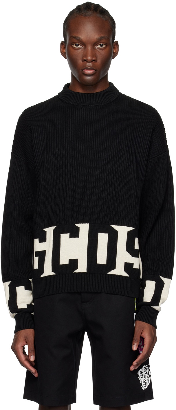Photo: GCDS Black & White Jacquard Sweatshirt