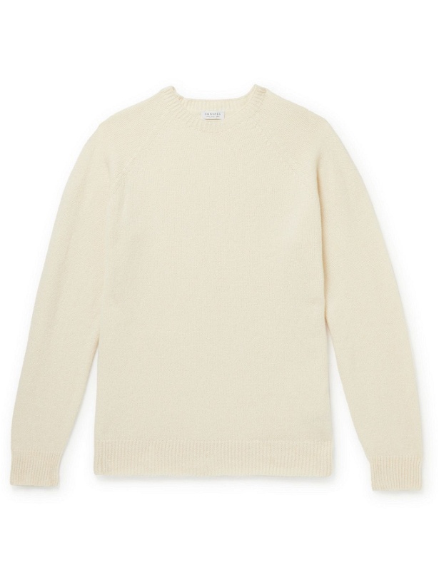 Photo: Sunspel - Shetland Wool Sweater - White