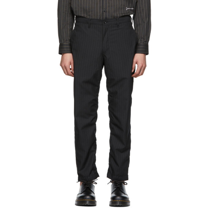 Photo: Comme des Garcons Homme Deux Black Striped Trousers