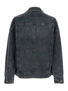Juun.J Grey Jacket With Wide Notched Revers And Dropped Shoulders In Denim Man