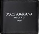 Dolce&Gabbana Black Calfskin Bifold Logo Wallet