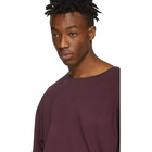 Essentials Burgundy Boxy Long Sleeve T-Shirt