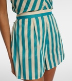 Eres Twins striped cotton voile shorts