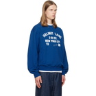 Helmut Lang Blue Varsity Crew Sweatshirt