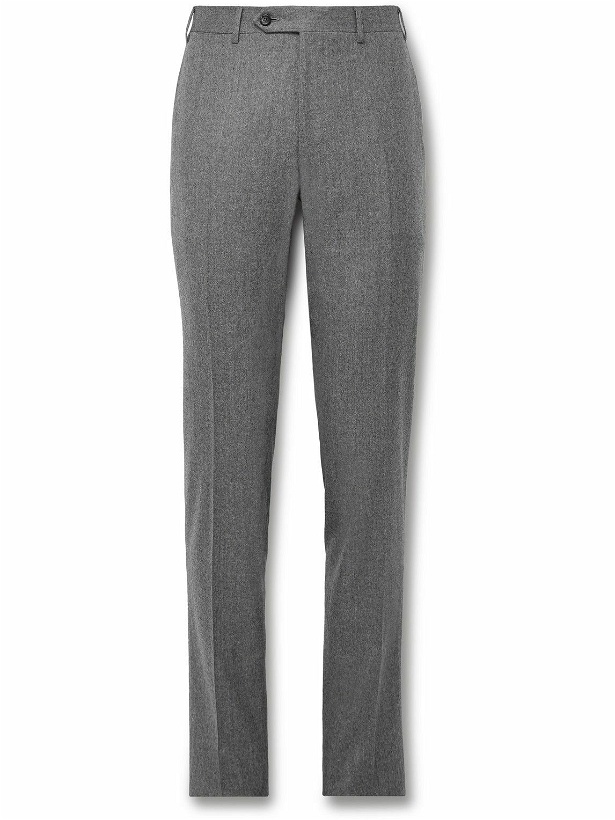 Photo: Canali - Kei Slim-Fit Super 120s Wool-Flannel Suit Trousers - Gray