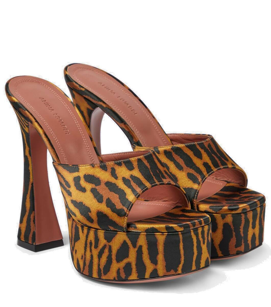 Muaddi Shoes Amina Muaddi Leopard Mules Amina Muaddi Dalida