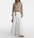 Brunello Cucinelli Cotton-blend maxi skirt
