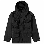 Ten C Men's Garment Dyed Smock Snow Jacket in Black