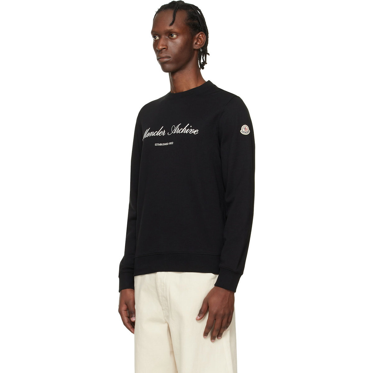 Moncler Black Cotton Blend Logo Sweatshirt
