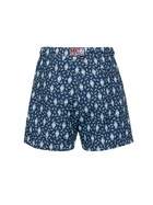 MC2 Saint Barth Man Lightweight Fabric Swim-shorts Lighting Micro Fantasy With Watches Print