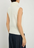 Veronica Beard Mazzy Brushed Cashmere top Ivory
