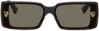 Cartier Black 'Panthère de Cartier' Sunglasses