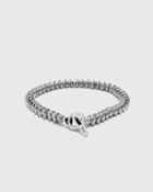 MIKIA Hematite roundel silver Mens Bracelet