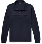 A.P.C. - Cotton-Jersey Half-Zip Sweatshirt - Men - Navy