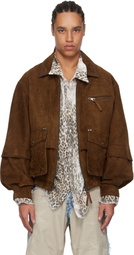 Andersson Bell Brown Mikoos Suede Bomber Jacket