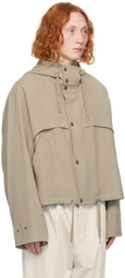 AMI Paris Taupe Drawstring Jacket