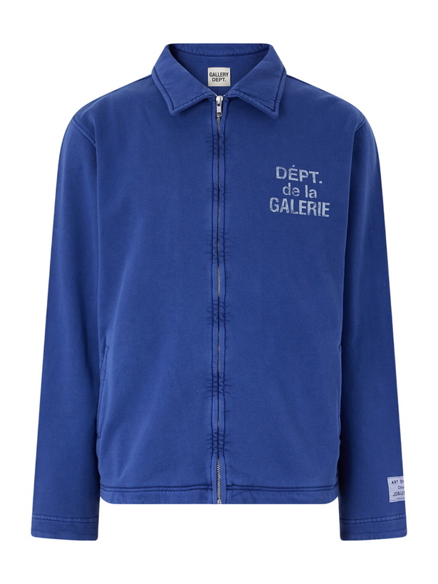 Photo: Gallery Dept. - Montecito Logo-Print Cotton-Jersey Jacket - Blue