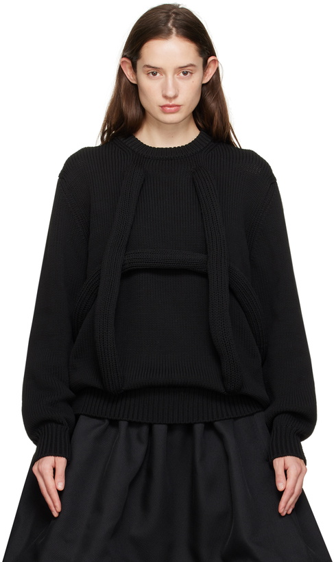 Photo: Comme des Garçons Black Overlay Sweater