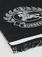 Crest Intarsia Scarf in Black