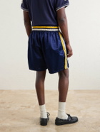 Human Made - Straight-Leg Logo-Embroidered Cotton-Blend Shorts - Blue