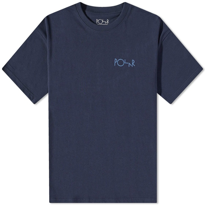 Photo: Polar Skate Co. Men's Stroke Logo T-Shirt in Navy/Blue