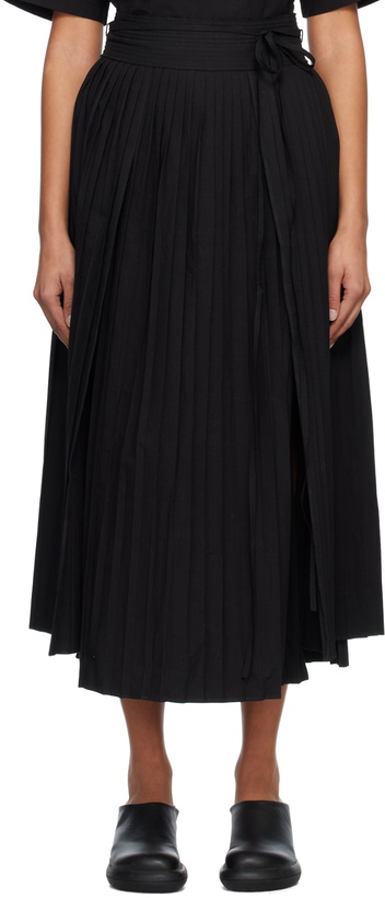 Photo: Subtle Le Nguyen Black Curtain Midi Skirt
