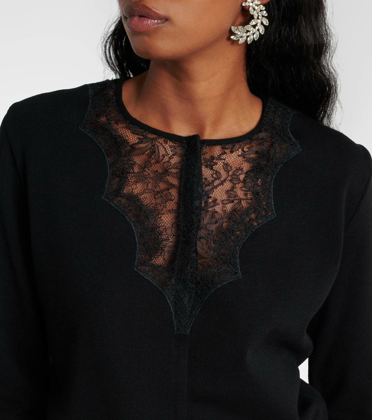 Giambattista Valli Lace-trimmed cardigan