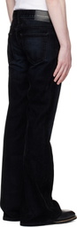 COÛT DE LA LIBERTÉ Black Jimmy Stretch Suede Flare Jeans