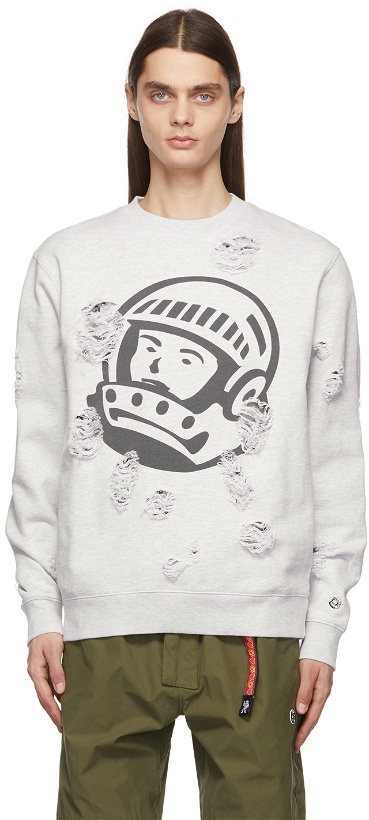 Photo: Billionaire Boys Club Grey Distressed Astro Logo Sweatshirt