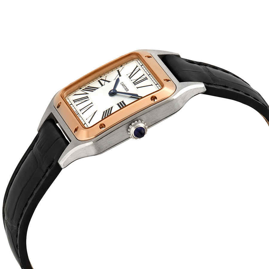 Cartier Santos-Dumont Small Model Quartz Silver Dial Unisex Watch W2SA0012