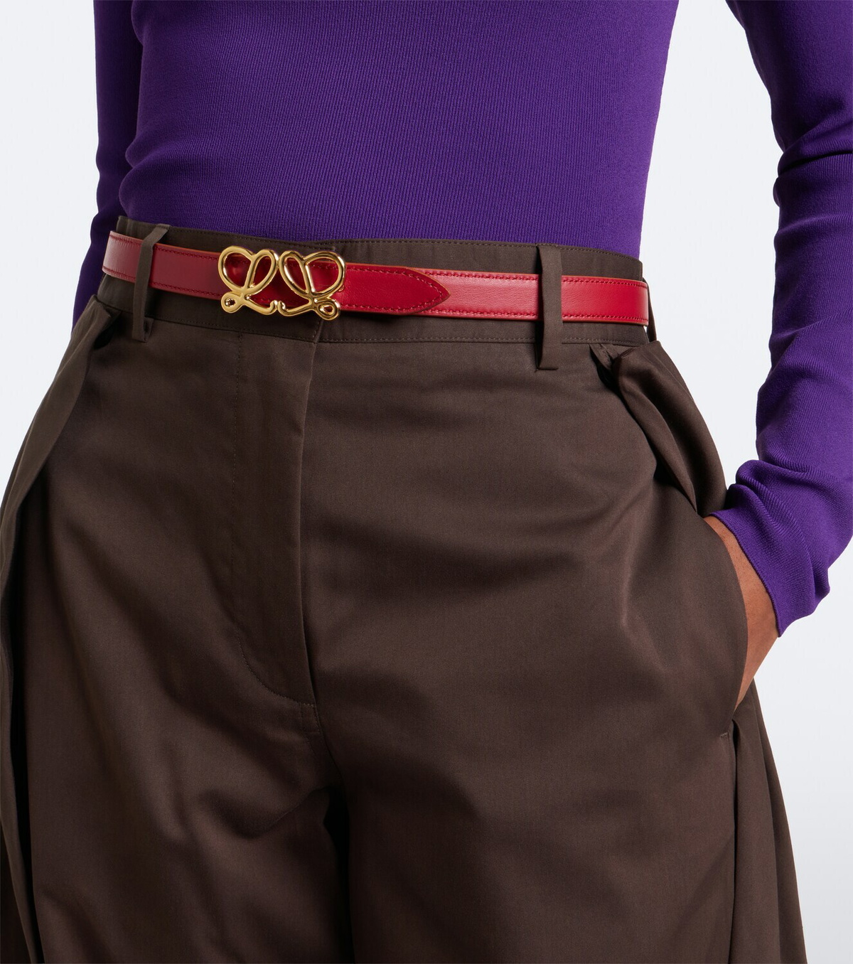 Loewe Double L reversible leather belt