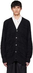 Sulvam Black Long Cardigan